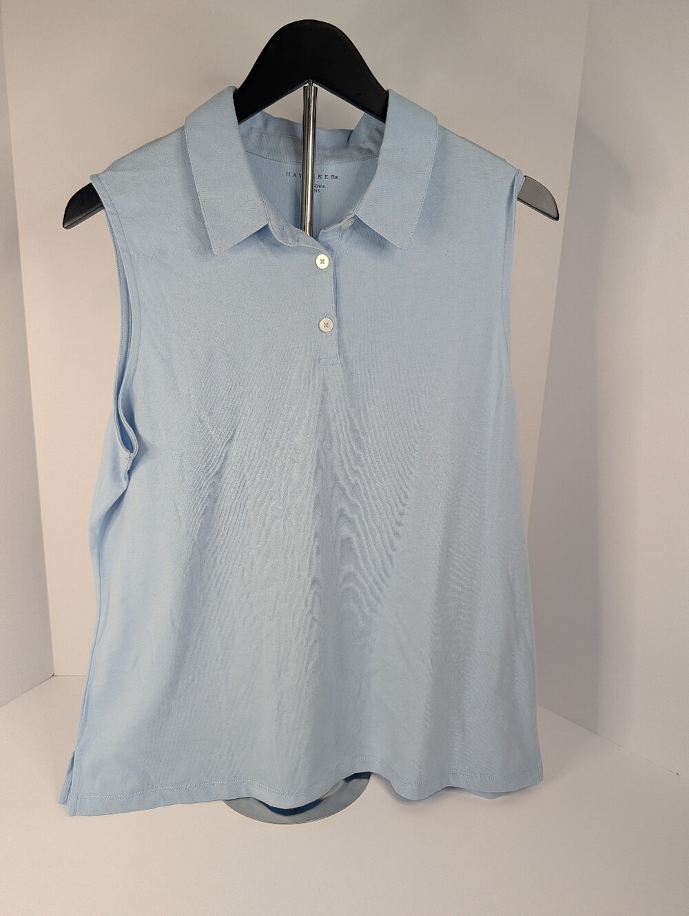 Haymaker Size Large Sleeveless Polo Top - Light Blue